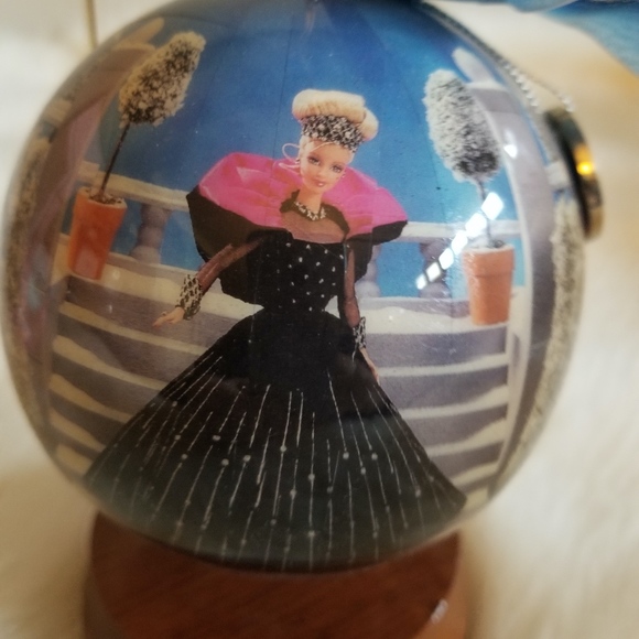 1998 Holiday Barbie 4" Decoupage Ornament W/Stan - Picture 4 of 8